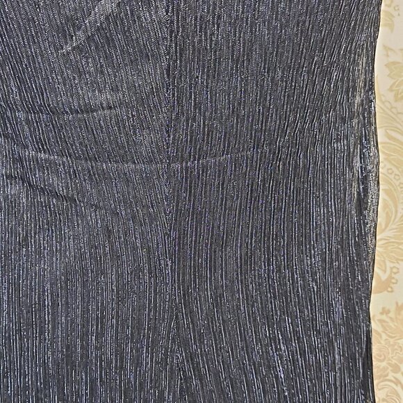 Cache Size 0 Black Metallic Halter Dress Sleeveless Embellished Neckline EUC - Picture 9 of 15